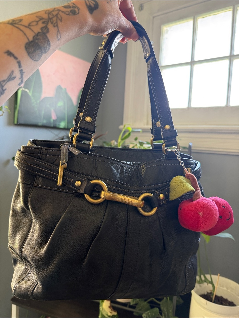 Coach Hamptons Pleated Caryall tote bag